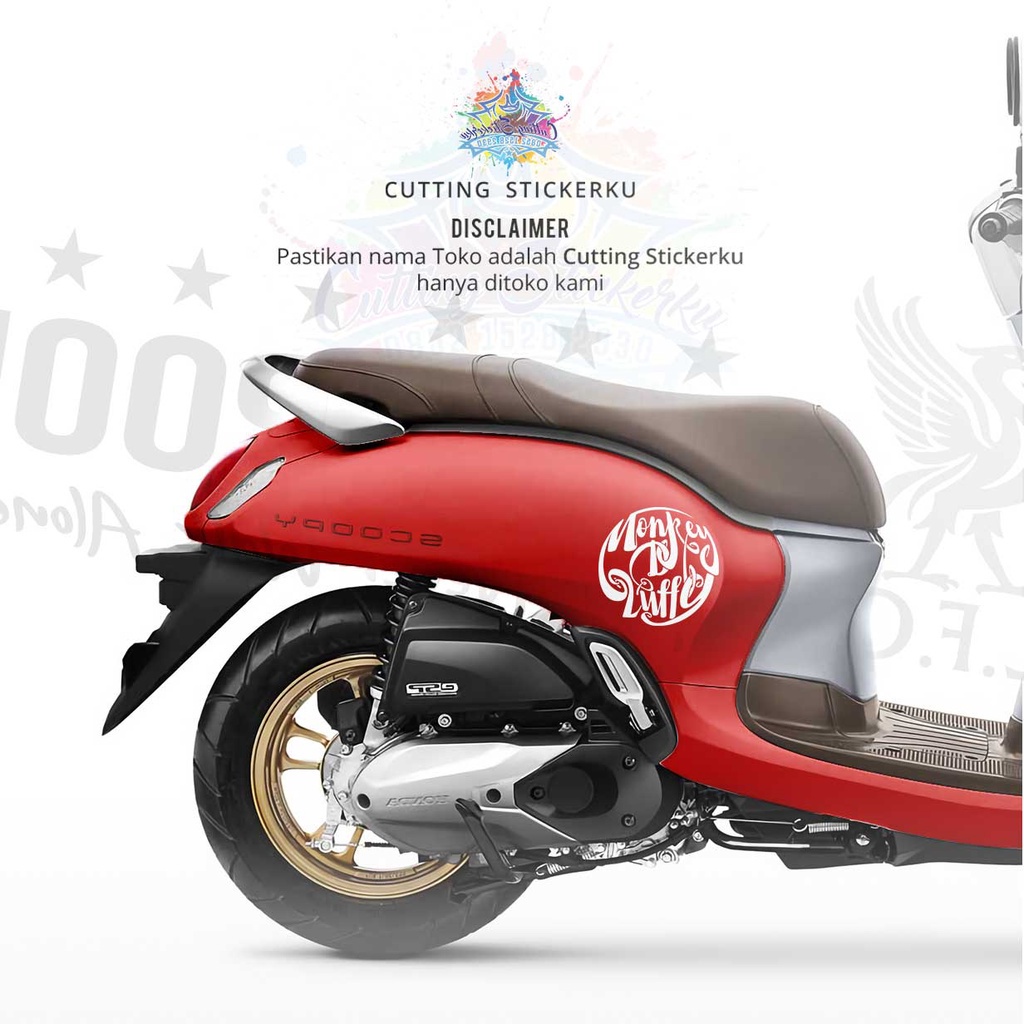 Cutting Stiker Monkey D Luffy One Piece Variasi Motor Mobil Sticker Topi Jerami Timbul Nyala Dasbor Spakbor Visor Body Kaca Helm Laptop Hologram Reflective Tahan Air Setiker Bodi Siluet Film Samping Serial Karton Jepang Matic Anime Pickup Windshield Keren