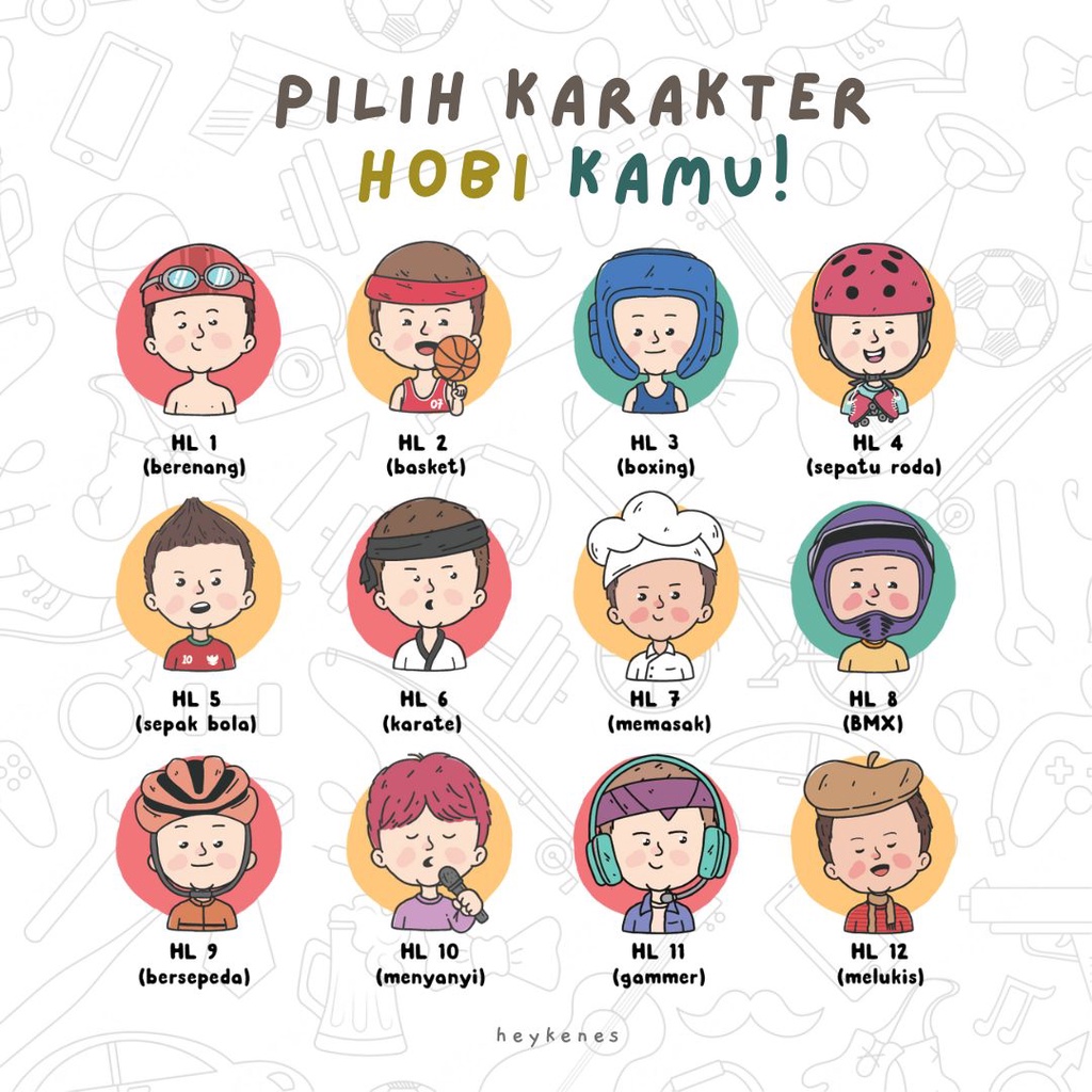 Heykenes Kaos Anak Custom Hobi 30s