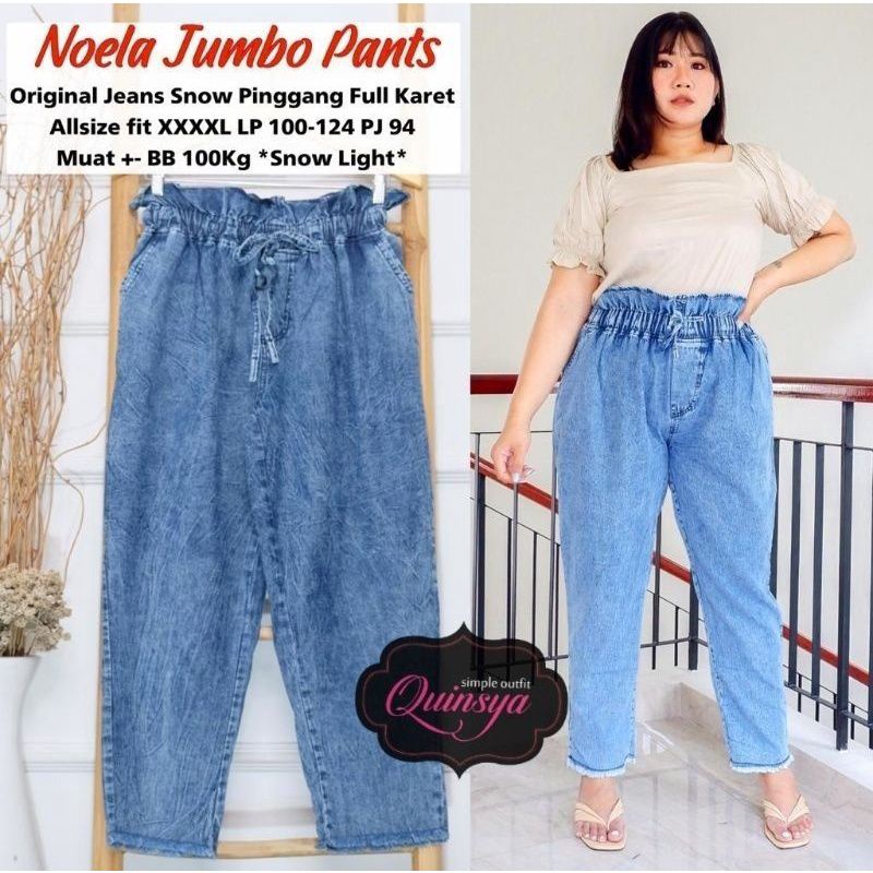 Noela Jumbo Pant Celana Jeans High Waist Jumbo Rawis