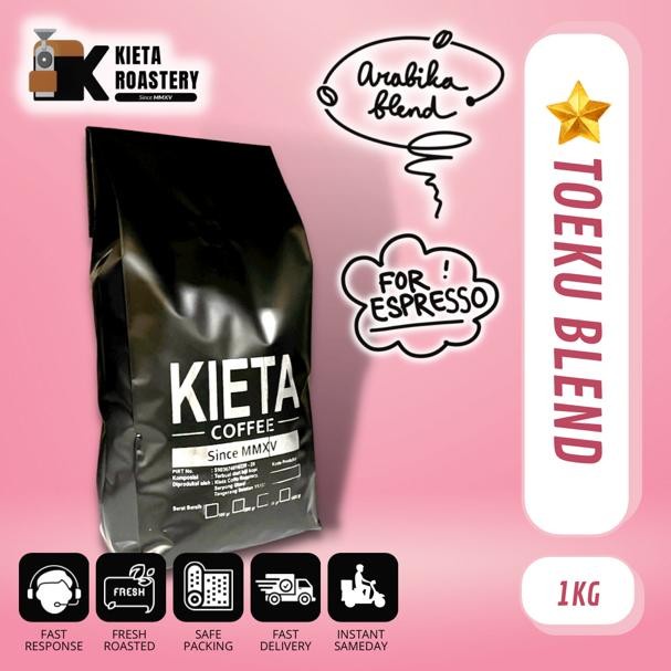 

1kg Biji Kopi TOEKU Blend 100% Arabika untuk Kopi Susu