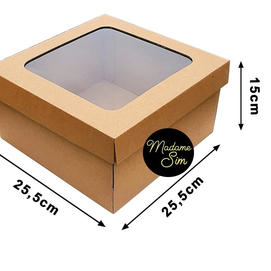 

Hot ! KOTAK KUE - CAKE BOX 25x25x15 - JENDELA ISI 10 PCS 드