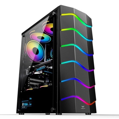 Casing PC Gaming AULA FZ009 ATX include 3 Fan RGB - Casing AULA FZ 009