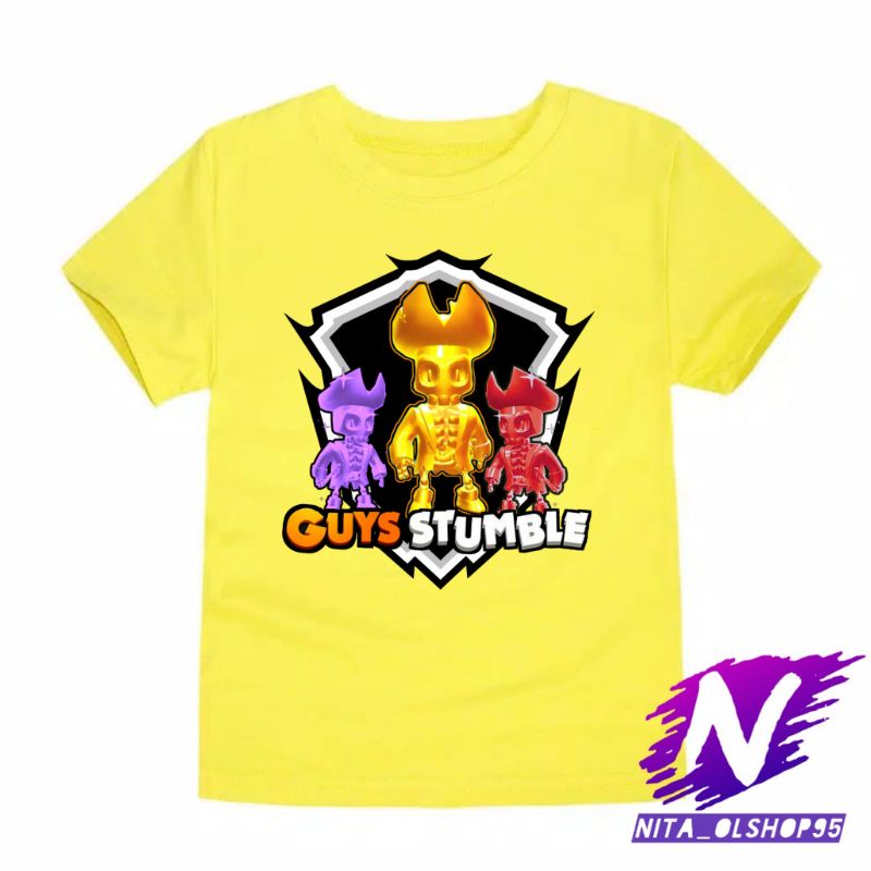 kaos anak stumble guys game skin sultan