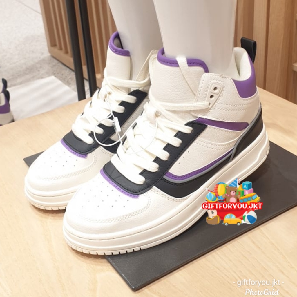Sepatu Anak Zara Kids Contrast High Top Trainers Sneaker Shoes Kasual Casual Style School Travelling
