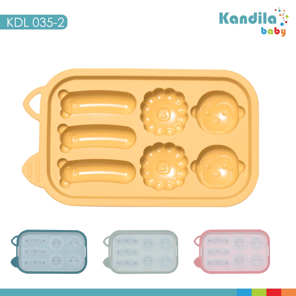 KandilaBaby KDL035-1 KDL035-2 KDL035-3 KDL035-4 VEGGIE SILICONE ICE TRAY - CARTOON SAUSAGE MOLD - CUTE ANIMALS SILICONE ICE TRAY - CUTE BEES SILICONE ICE TRAY - Cetakan Bekal Bayi - Cetakan MPASi - Tray MPASI