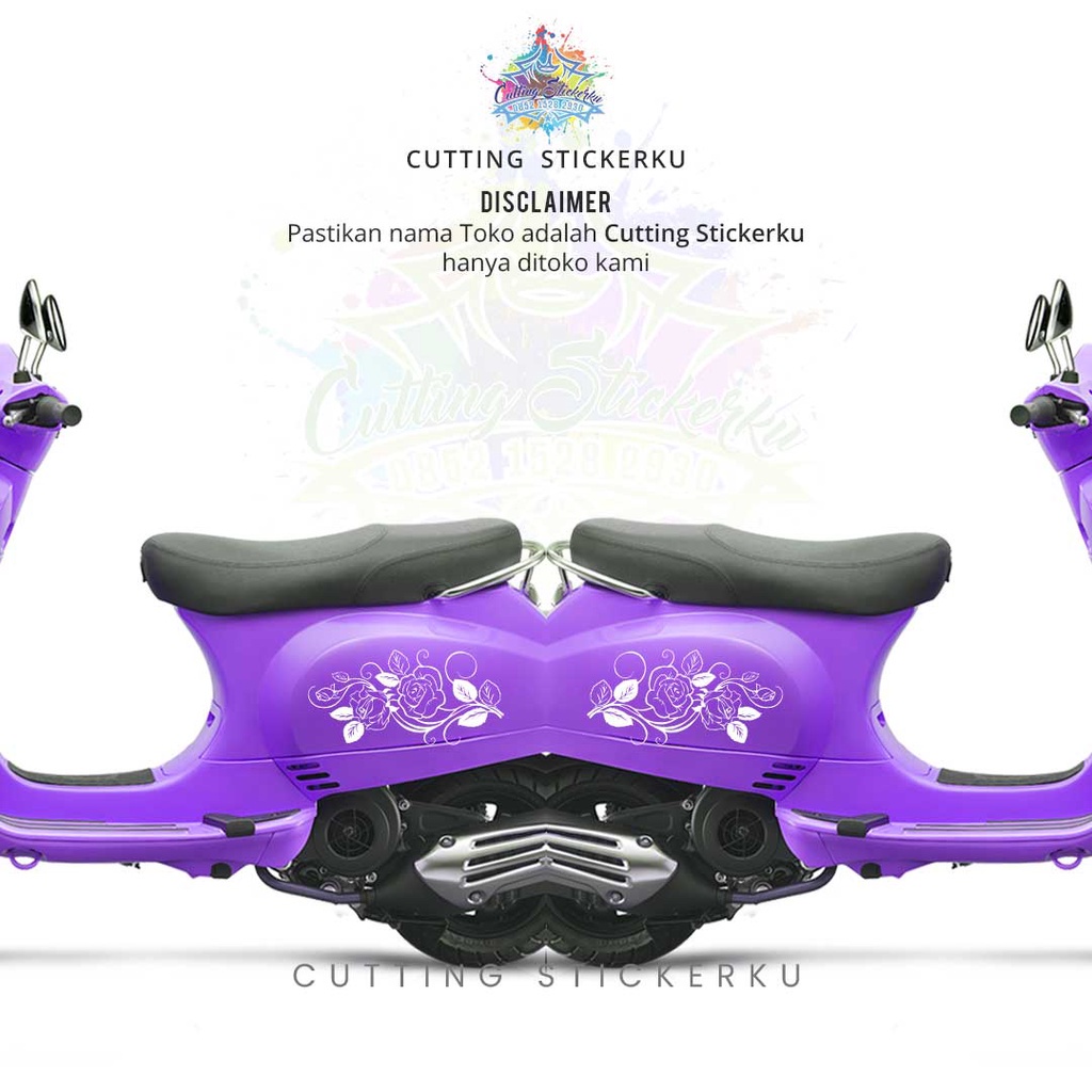 Cutting Stiker Mawar Cute Variasi Motor Mobil Sticker Timbul Keren Nyala Dasbor Spakbor Visor Body Kaca Helm Laptop Hologram Reflective Tahan Air Bodi Samping Nama Jepang Scoopy Vario Beat NMAX PCX Vespa Aesthetic Pickup Anime Windshield Kustom Modif