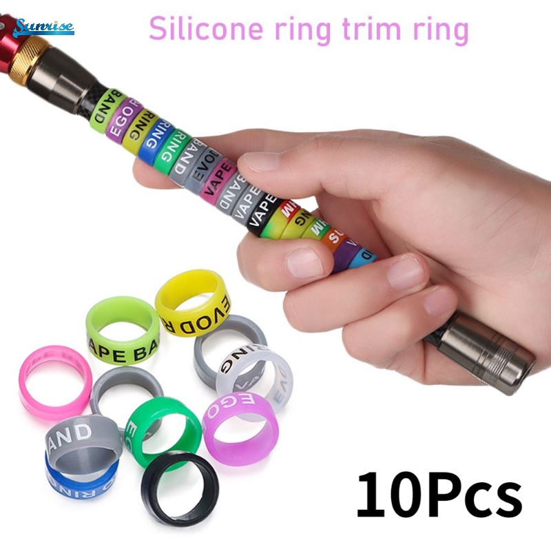 10pcs Ring Silikon Elastis Bentuk O Anti Slip Untuk Pelindung Joran Pancing