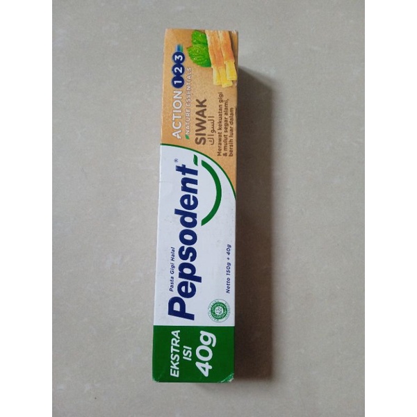 (150gr + 40gr) Pepsodent Pasta Gigi ACTION 1 2 3 SIWAK HALAL