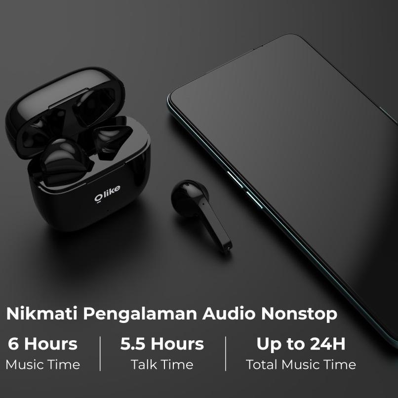 IDRr8R2--OASE True Wireless Stereo TWS 6H Playtime Bluetooth 5.1 AAC Codec KI1S - Hitam