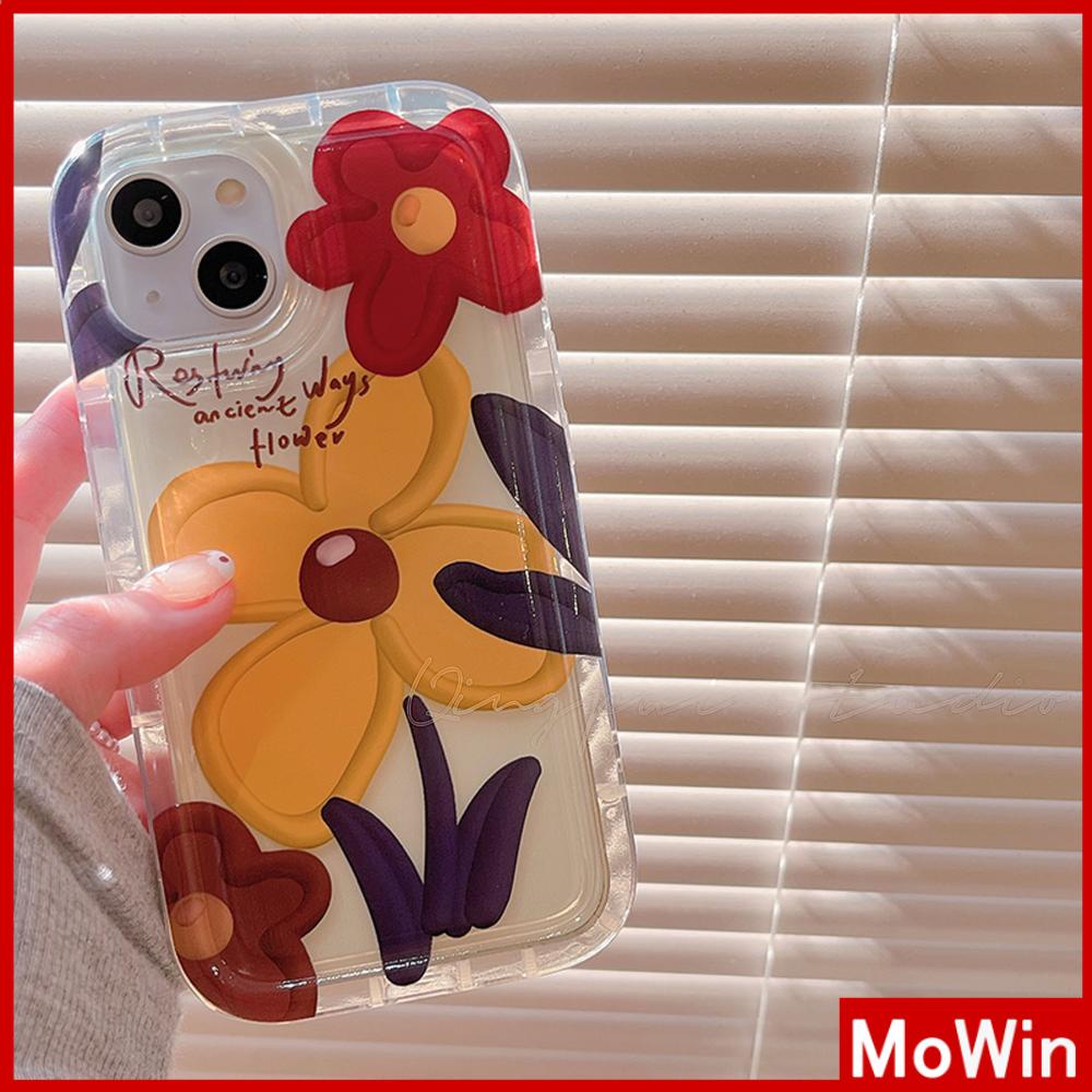 For iPhone 14 Pro Max iPhone Case Thickened TPU Soft Case Clear Case Airbag Shockproof Protection Camera Retro Flower Compatible For iPhone 13 Pro Max 12 Pro Max 11 7plus XR xs max