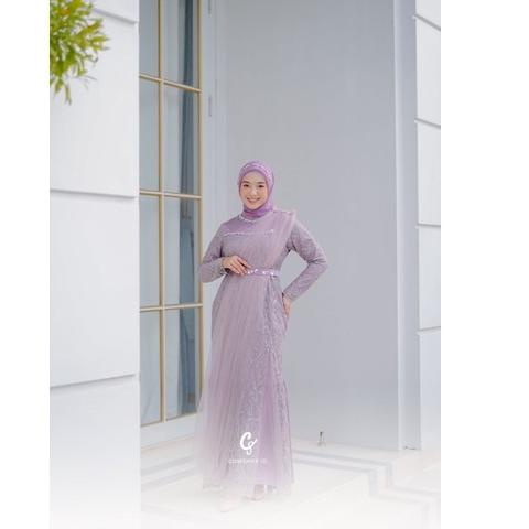 Terpercaya TERMURAHH - PREMIUM FATEEMA DRESS 5 IN 1//GAMIS BROKAT PESTA REMAJA VIRAL TULLE TUTU MUTI