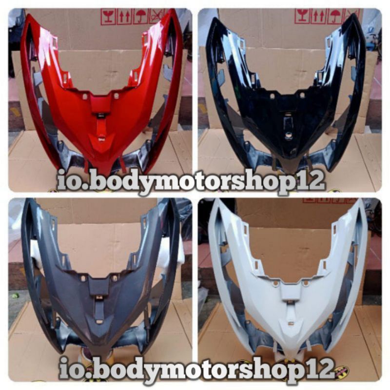 cover body tameng dasi depan vario 125 old varian warna merah,hitam,abu-abu,putih polos