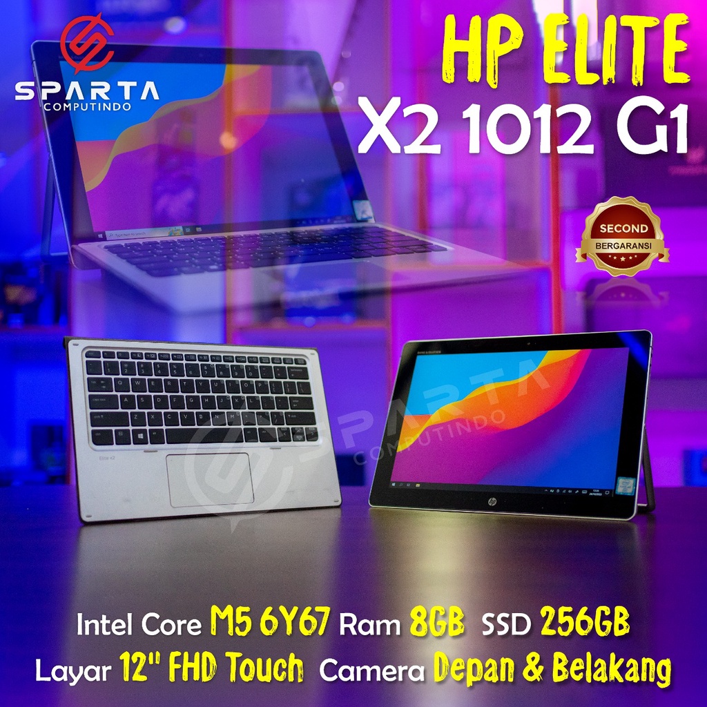 Laptop 2in1 HP Elite X2 1012 G1 Intel Core m5-6Y57 Ram 8 Gb SSD 256 Gb