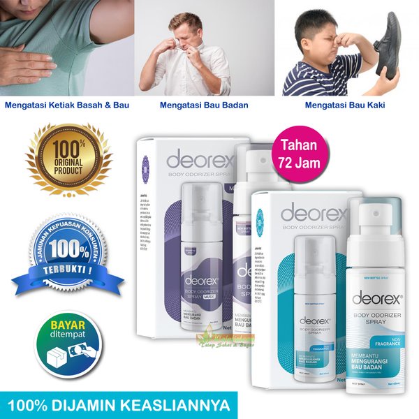 TERMURAH DEOREX SPRAY!! PENGHILANG BAU BADAN / KAKI UNTUK COWOK CEWEK AMAN READY STOK LANGSUNG KIRIM