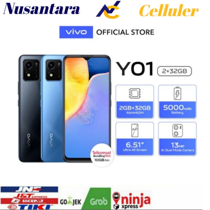 HP VIVO Y01 RAM 2 GB ROM 32 GB [Vivo Y01 2/32 GB] Garansi resmi