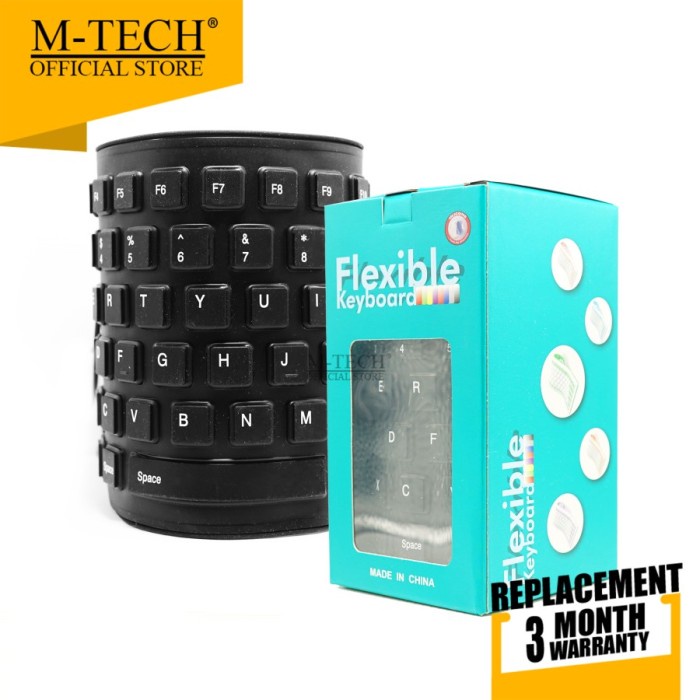 M-Tech Original Keyboard Flexible USB Fleksibel