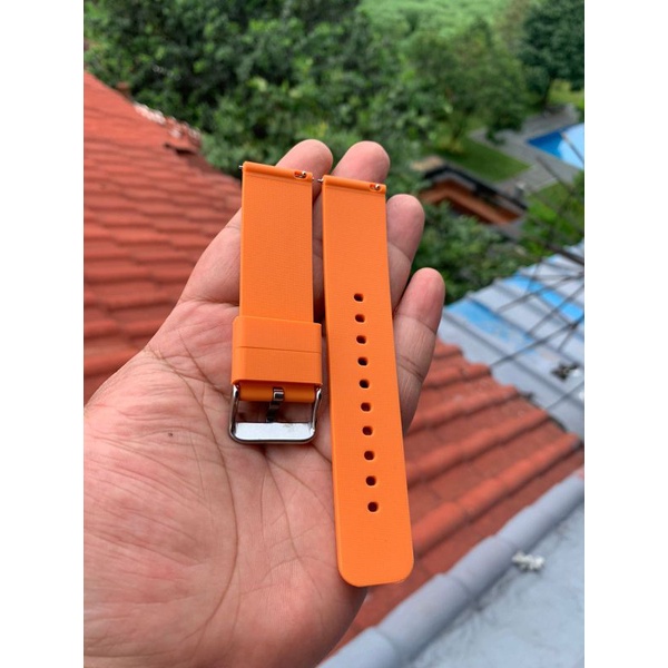 Strap Tali Jam Tangan Silikon oren Smartwatch 22mm