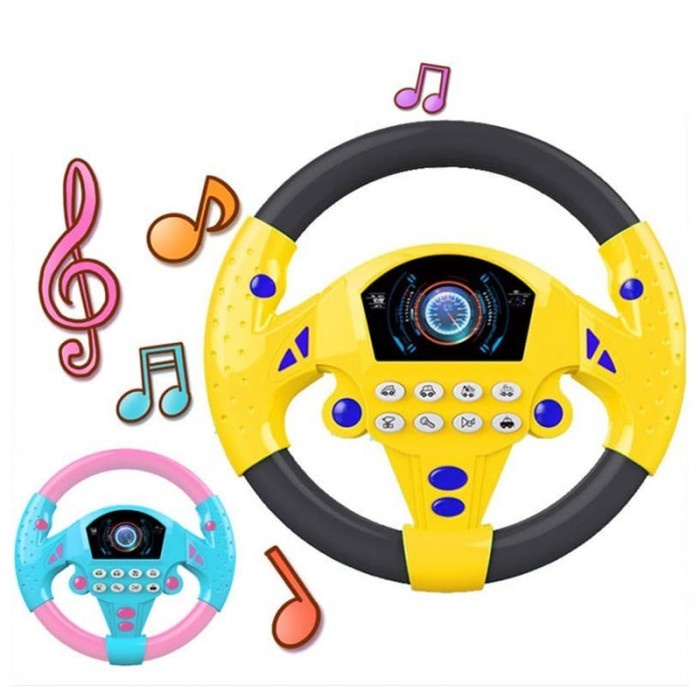 Mainan Setir Mobil Steering Wheel Car Mainan Anak Bayi Musik Sirine Fire Engine Police Car