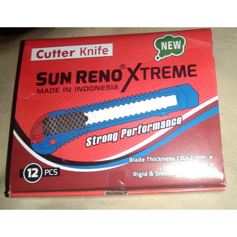 

Pisau Cutter sun reno. per pak isi 12pcs