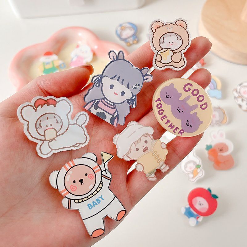 GAEKOPEDIA || PIN AKRILIK CUTE PIN TAS PIN KARAKTER BROS LUCU ALA KOREA
