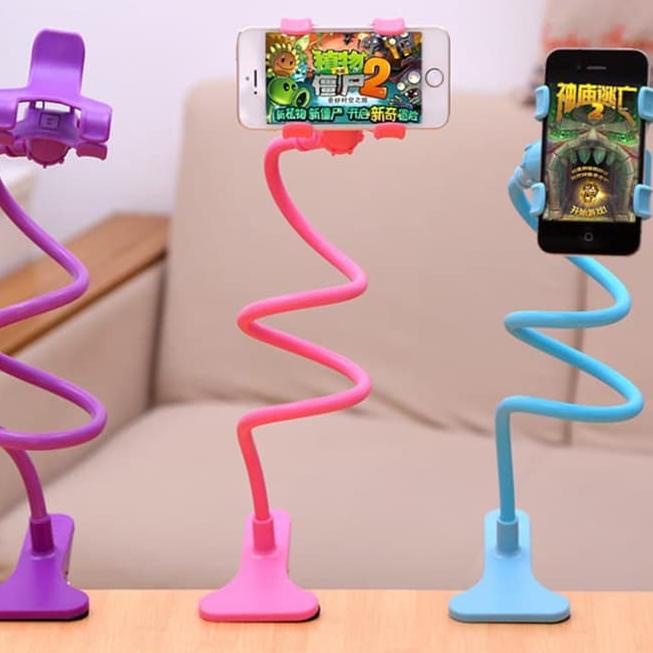 Harga Bagus--LAZYPOD NONTON HP HANDPHONE HOLDER MULTI STAND JEPIT MEJA LAZY POD