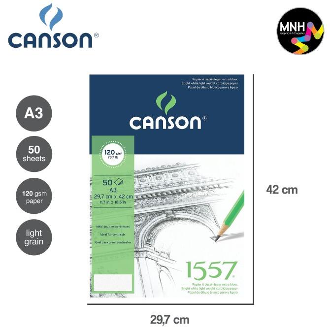 

BIG SALE CANSON 1557-JA SKETCH 50S A3 120G STOK TERBATAS