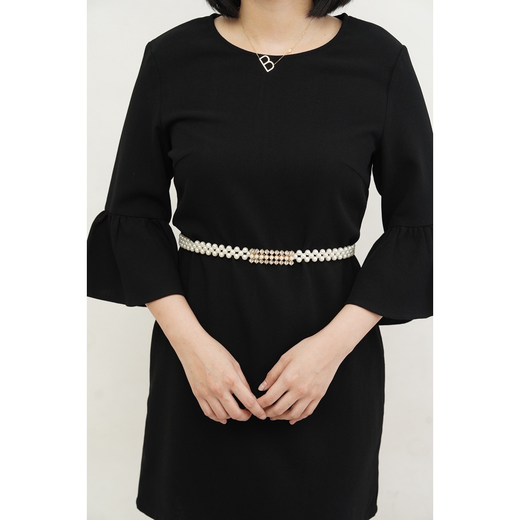 Ikat Pinggang Mutiara Gesper Mutiara Pesta Belt Gaun Syari Sabuk Aksesoris Dress 152