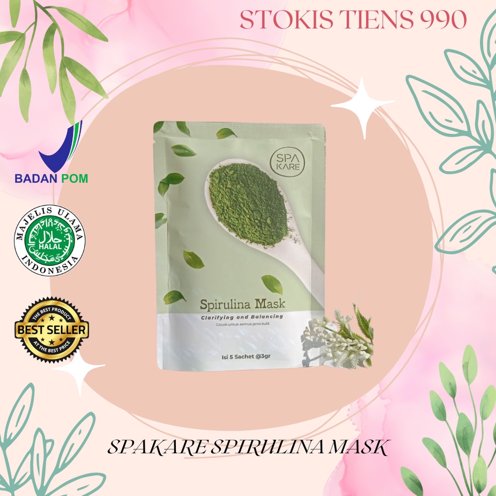 Jual SPAKARE SPIRULINA MASK / MASKER TERBAIK DI DUNIA Shopee Indonesia