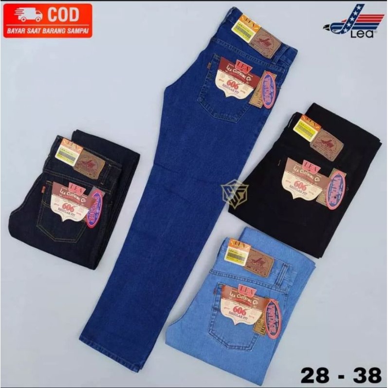 Celana jeans lea 606 original asli standar reguler high quality - Size 27 sampai 38