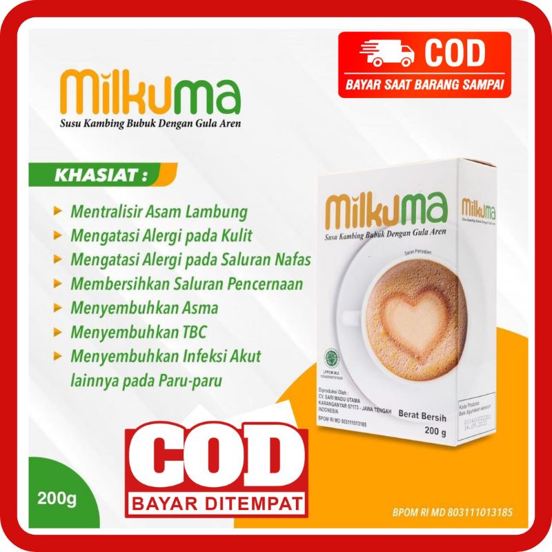 

MILKUMA - SUSU KAMBING MILKUMA Plus Gula Aren Susu Bubuk Kambing Milkuma Susu Etawa Atasi Asma Bronkitis Pernapasan