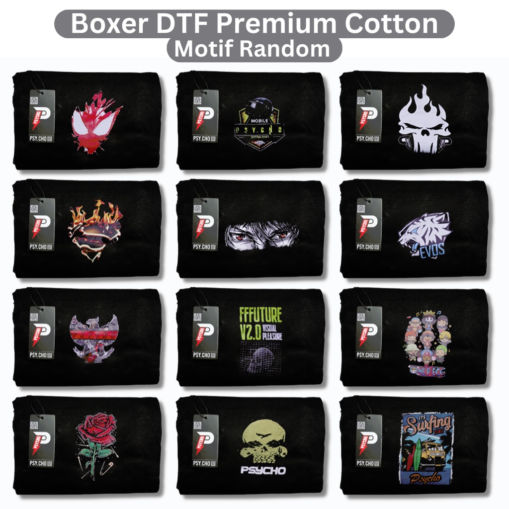 BEST SELLER RANDOM - Celana dalam boxer DTF| Celana pendek kolor boxser pria wanita| underwear bokser black pantai