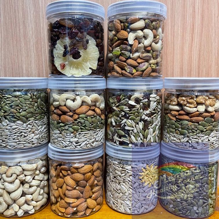 

PRODUCT TERLARIS Nut Seed Fruit, Snack Sehat Kacang Biji Panggang || Buah Kering || Toples 300Gr ★ 876