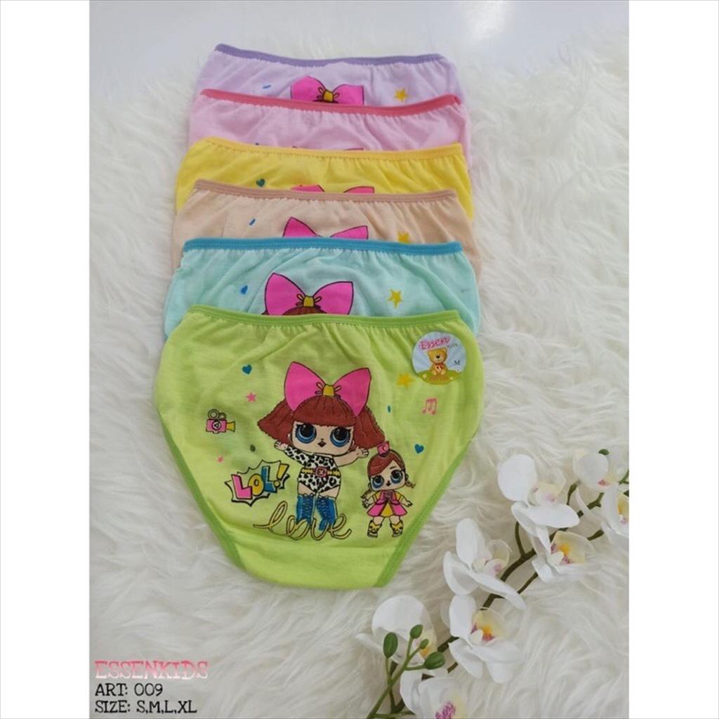 MJS 875 - Celana Dalam Anak Perempuan ESSEN KIDS CD List Combi Underware Dalaman Anak Bayi Balita Murah Eceran