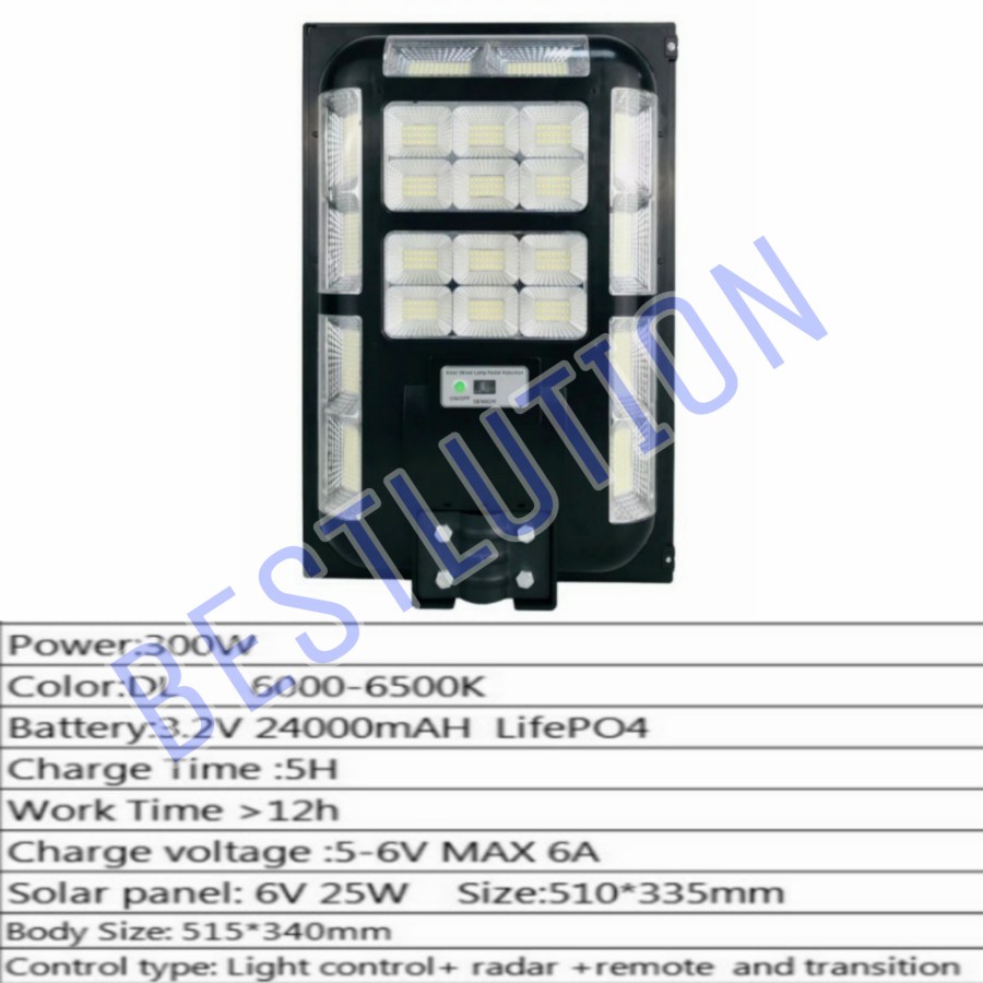 lampu jalan solar cell 300 watt / pju led tenaga surya 300w 300 w