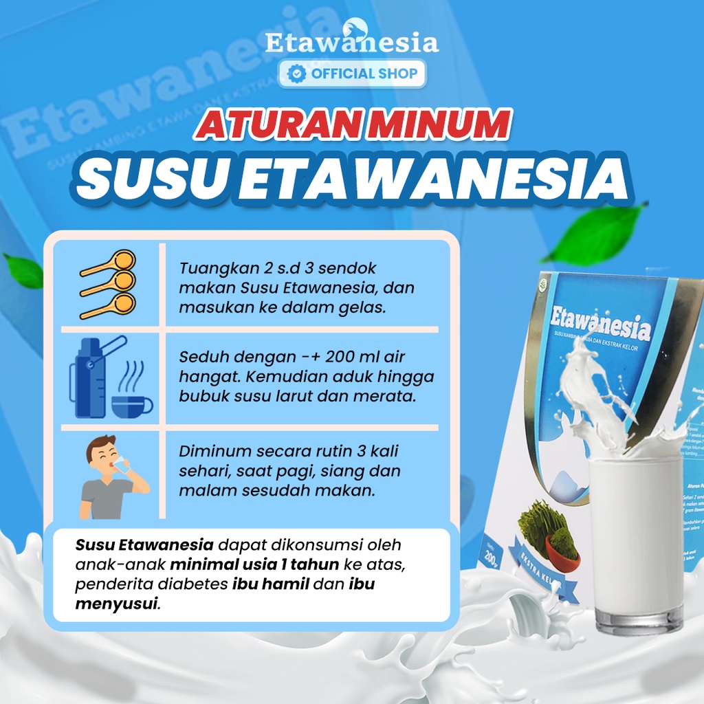 PAKET 5 BOX Etawanesia Etawa Biru - Susu Kambing Etawa Platinum + Ekstrak Moringa Folium ( Ekstrak Daun Kelor ) + Krim Bubuk