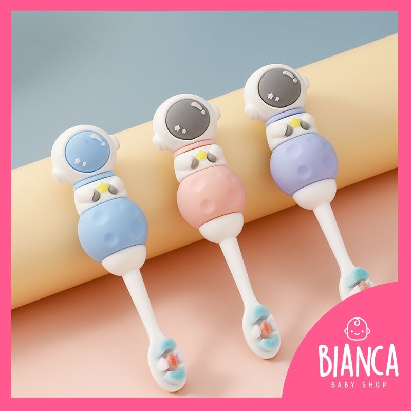 BIANCA - Sikat Gigi Anak Super Halus Motif Space Dino Fruit dkk + BOX PENYIMPANAN