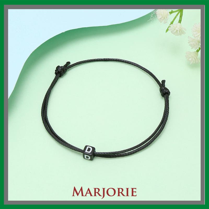 Gelang Inisial Huruf/gelang Couple Fashion Surat Cinta Pasangan Gelang Tenunan Tangan Unisex Nama Aksesoris-MJD