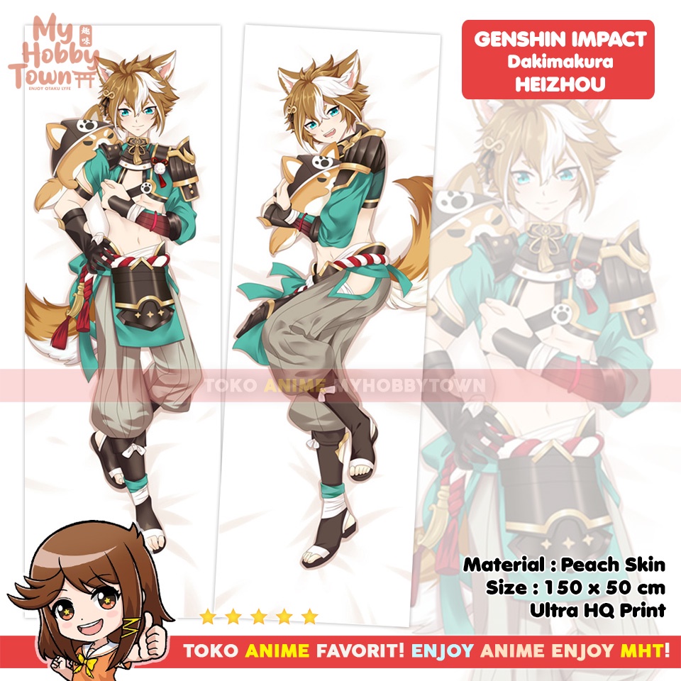 Sarung Bantal Anime Dakimakura Genshin Impact : Gorou Husbu