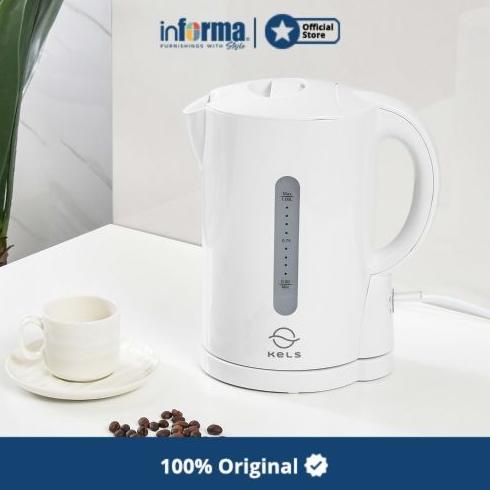INFORMA - TEKO LISTRIK - KELS HUDSON WATER KETTLE 1L WHITE