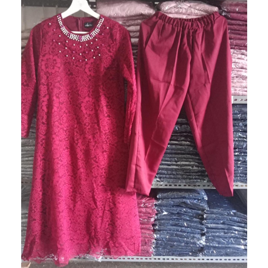 Setelan Gamis Wanita | Set gaun Mewah | set setelan baju dan celana kondangan baju kondangan pesta s