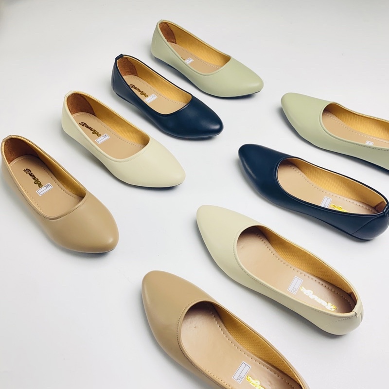 BIG SALE PROMO DN 21 -  Sepatu Balet Wanita  Flat Shoes  Sol  Karet Lentur