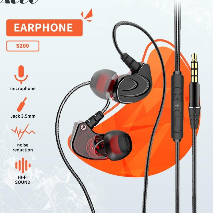 New Stock TACOO Headset Gaming Handsfree Wired Sport  Hi-Fi Stereo Sound Deep Bass In-Ear Earbuds Br