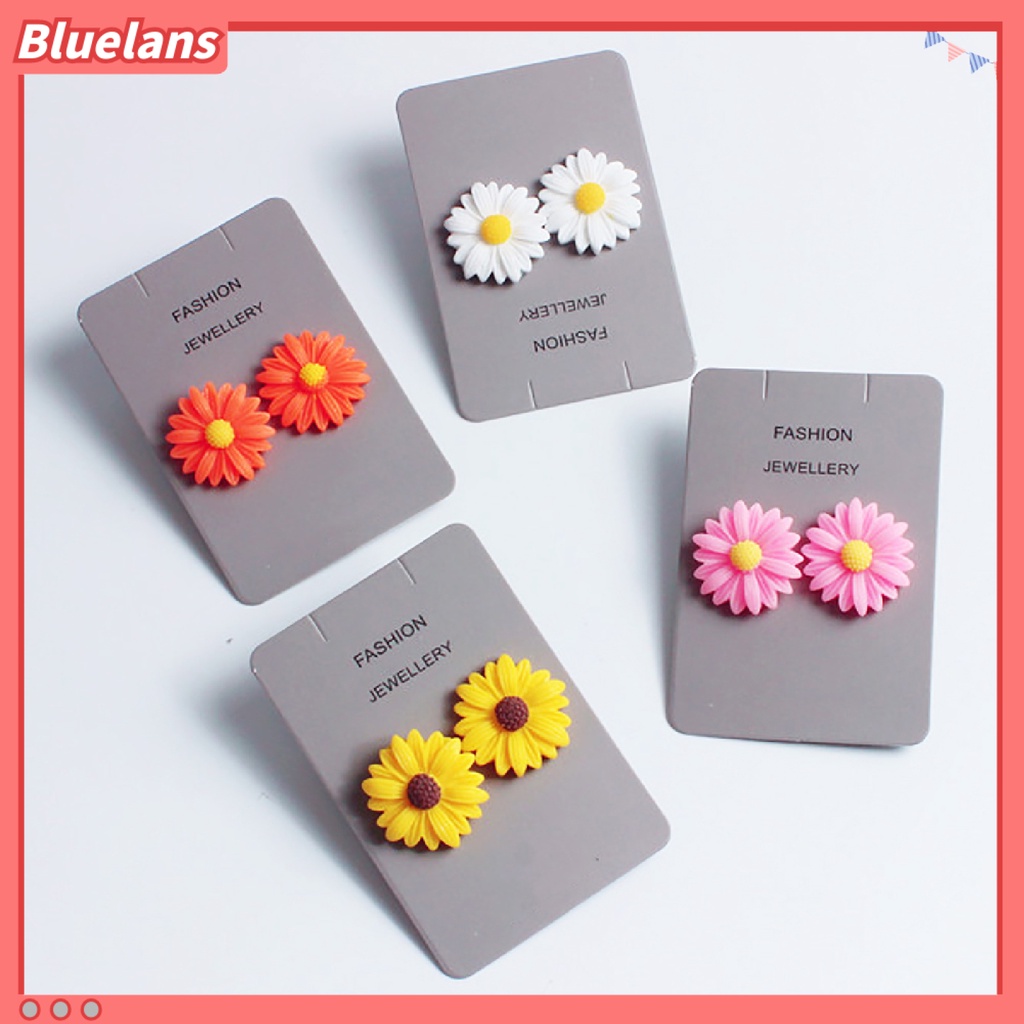 Bluelans Anting Tusuk Bentuk Bunga Matahari Bahan Plastik Untuk Wanita Sun Flower