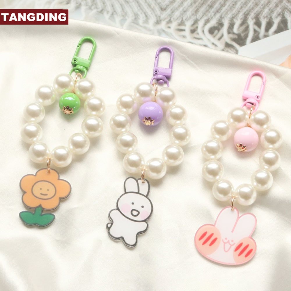 【COD Tangding】Gantungan Kunci Bentuk Kartun Kelinci Putih Bahan Resin Untuk Aksesoris Mobil