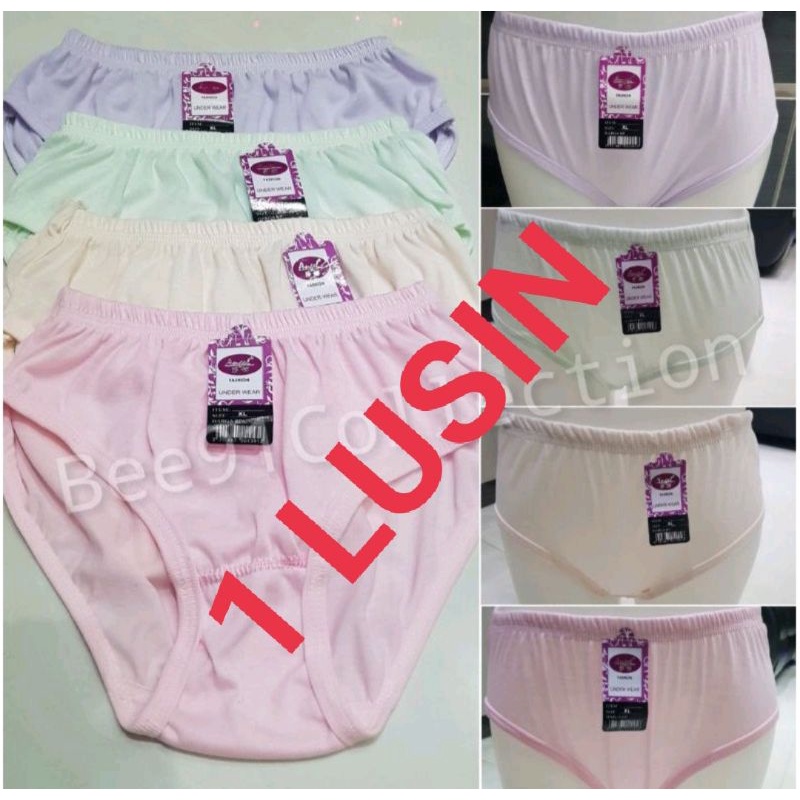 12 PCS/BEEE_91 | Grosir Celana Dalam Wanita Polos| CD Lusinan CR