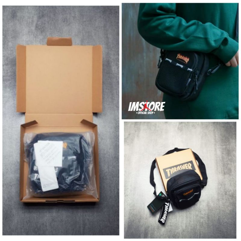 SLING BAG PRIA / THRASHER MINI SLINGBAG BLACK FREE BOX