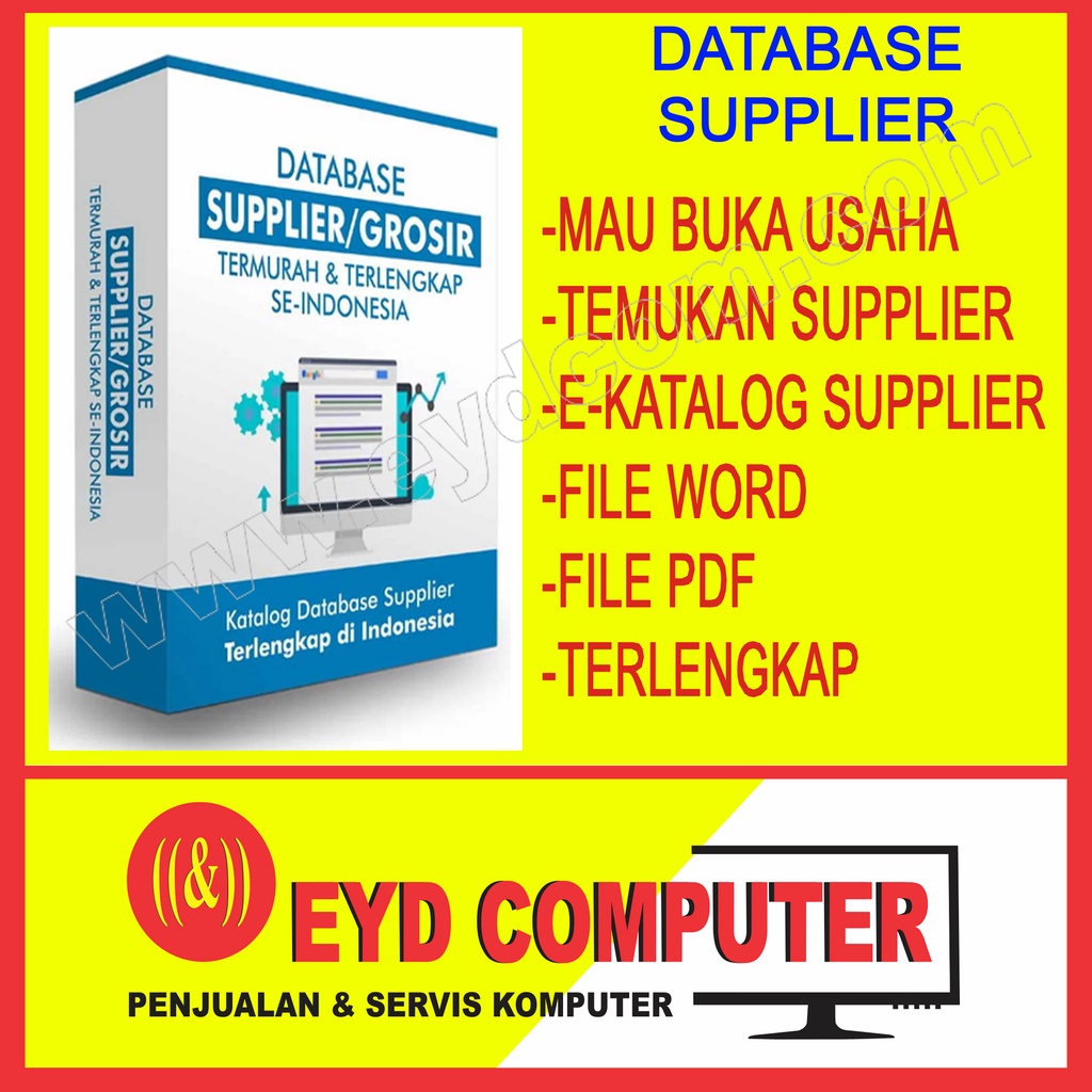 DATABASE SUPPLIER DISTRIBUTOR GROSIR TOKO TERLENGKAP