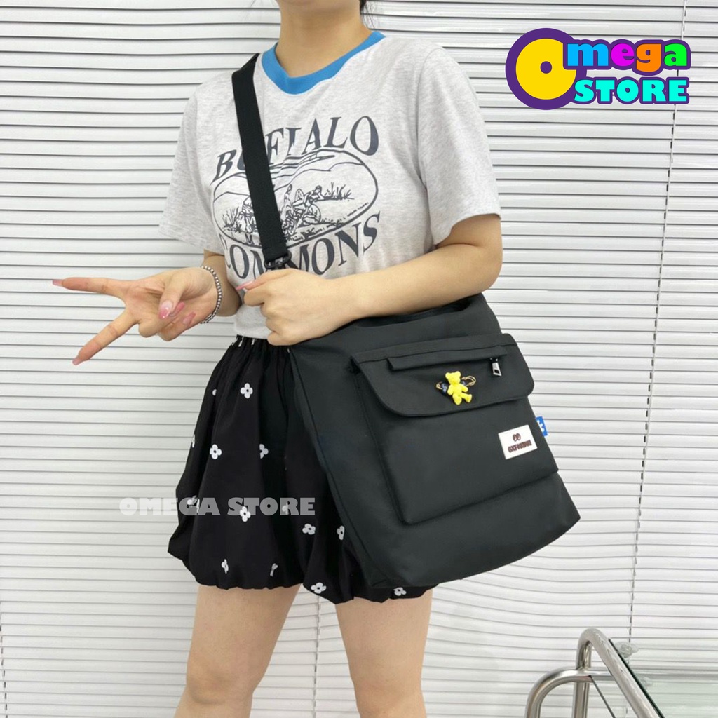 [O&amp;S] Totebag Resleting Tas Jinjing Fashion Wanita Bahan Kanvas Lembut dan Halus-OS270