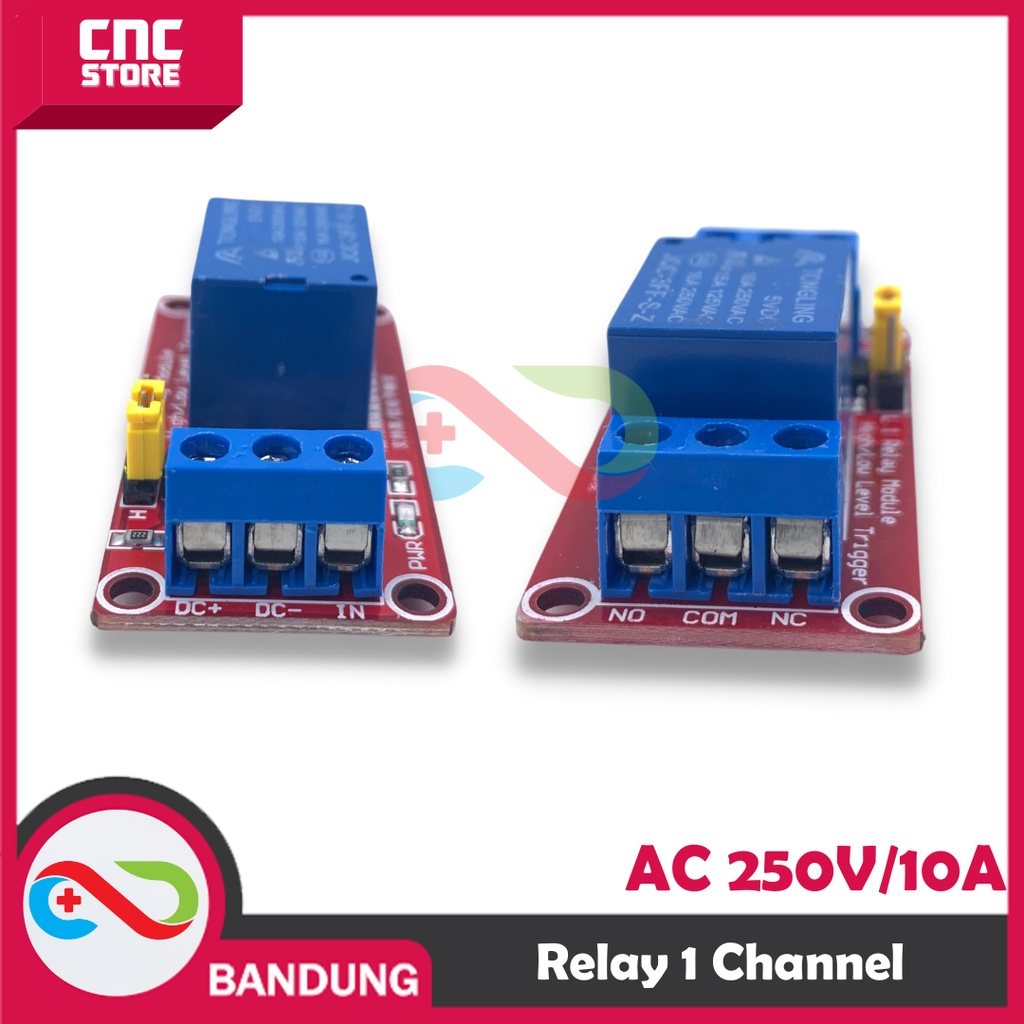 MODULE RELAY 1 CHANNEL 5V AKTIV HIGH ATAU AKTIV LOW DENGAN OPTOCOUPLER