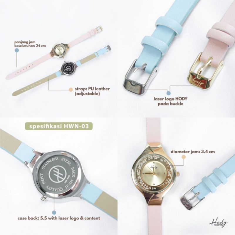 Hody/HW-N02 &amp; 03 by Hody Jam Tangan Hody Watch - GARANSI ORIGINAL HWN 02/03 by Hody Analog Water Resistance HWN02/03